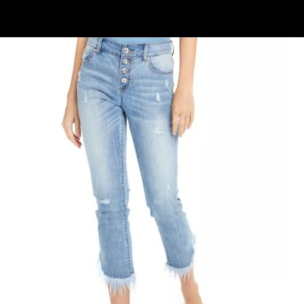 INC Frayed Bottom Button Fly Jeans Sz 16